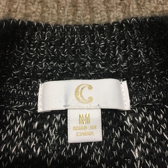 NWOT Black Gray Plaid Knit High Neck Dress - Picture 5 of 5